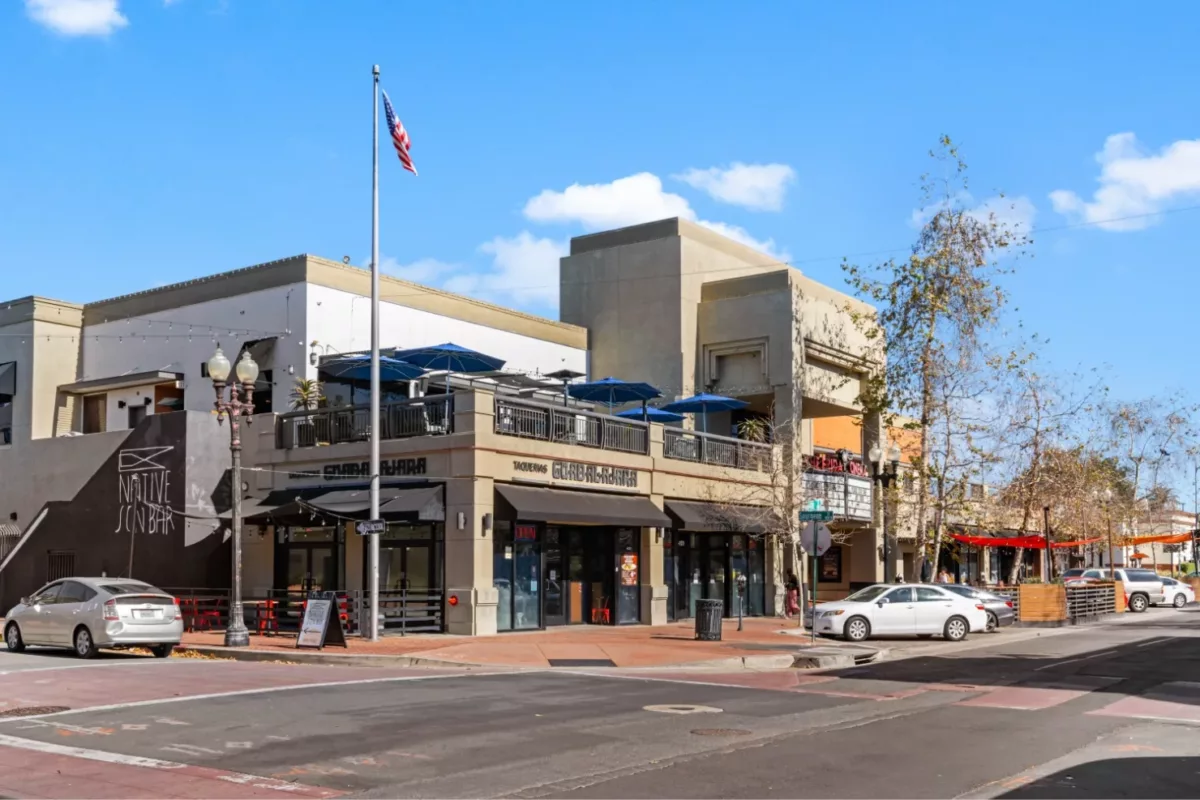 Exterior of The Frida Cinema in Downtown Santa Ana
